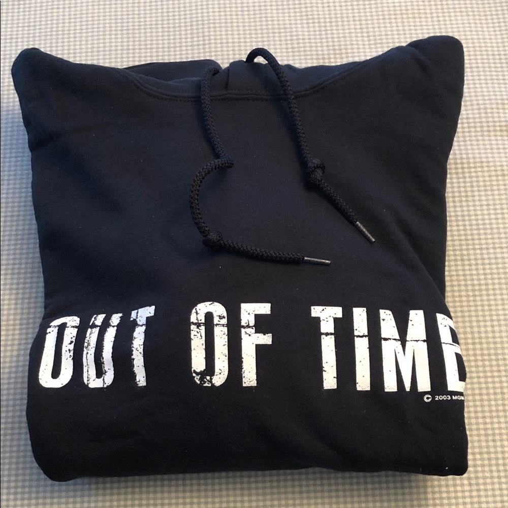 'Out of Time' 2003 Movie Promo Black Gildan Hoodie Denzel Washington XL #1017